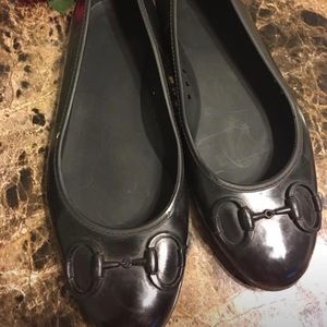 Gucci black jelly flats size 39.In good condition.